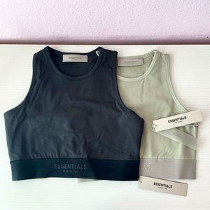 Fear of God Essentials Iron / Black Sports Tank Top Bra M